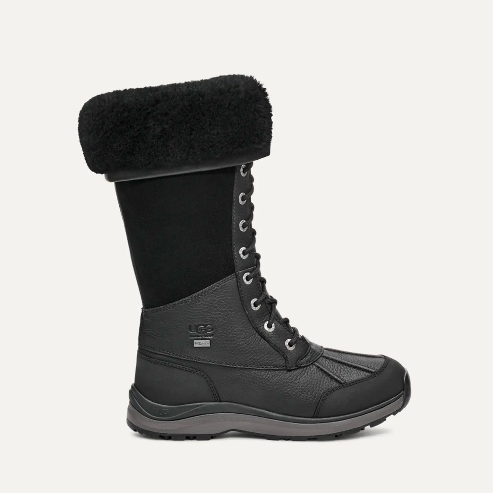 UGG Women's Adirondack Boot Tall III Black Size 8.5 New